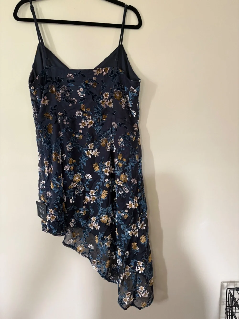 Lulus Evenings with You Dark Teal Floral Velvet Asymmetrical Dress XL Whimsigoth - Picture 7 of 11